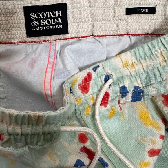 NWT Scotch & Soda FAVE Swim Trunk Men's Organic Cotton Blue Size Small - Picture 4 of 6